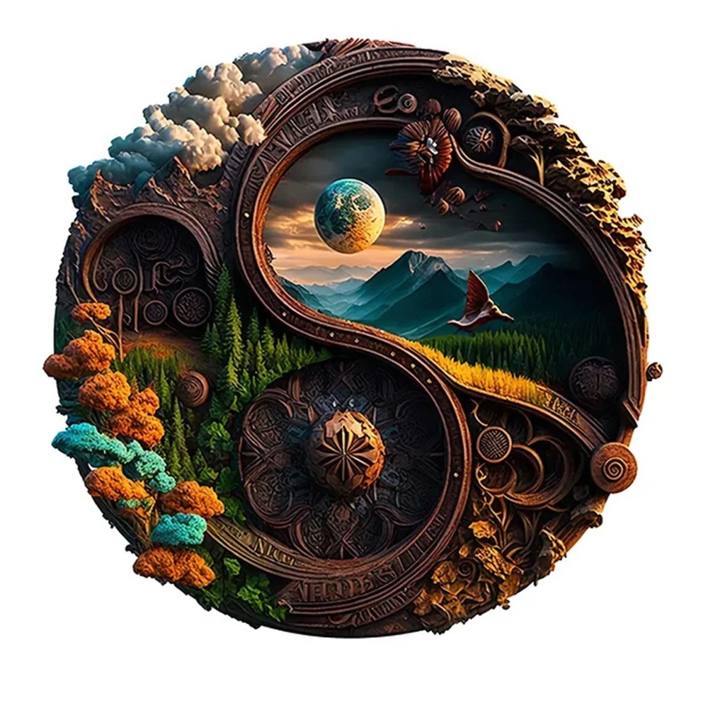 Cosmic Harmony Wooden Puzzle